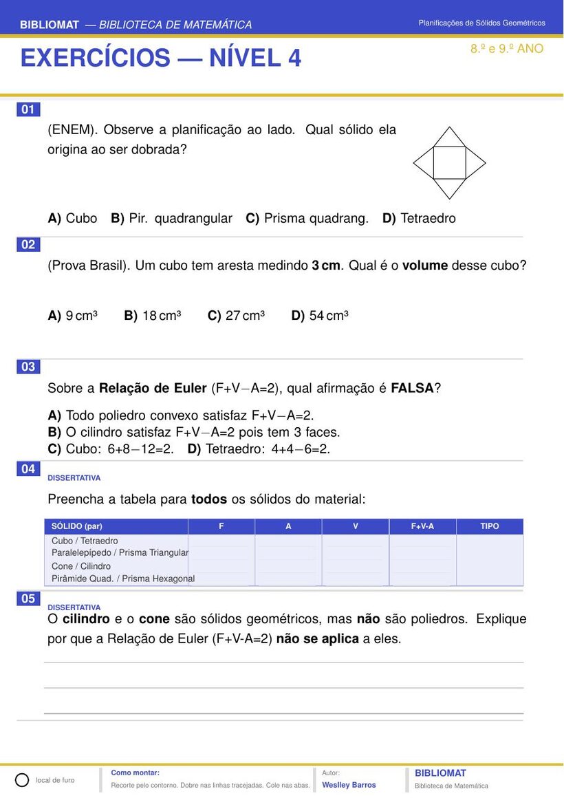 Exercícios nível 4