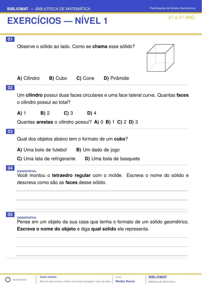 Exercícios nível 1